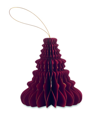 Logo trade promotional giveaways image of: Christmas paper tree hanger