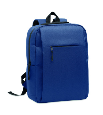 Logotrade business gift image of: Slim 15 inch laptop backpack made of 600D RPET polyester with a 210D lining and customizable printing