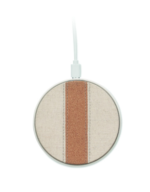 Logo trade advertising products image of: Cork wireless charger 15W