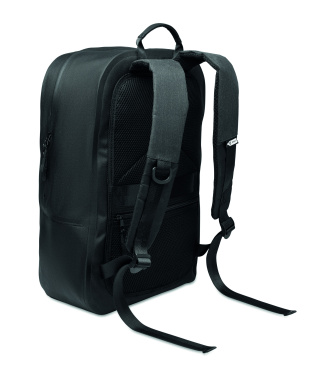 Logo trade business gifts image of: 300D RPET computer backpack