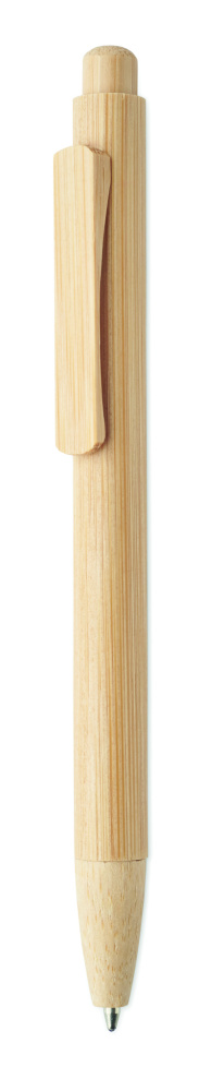 Logo trade corporate gifts picture of: Bamboo automatic ball pen