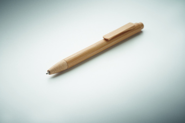 Logo trade promotional gifts image of: Bamboo automatic ball pen