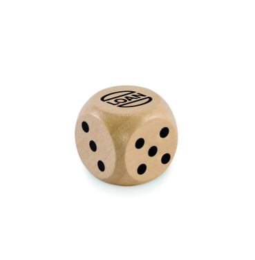 Logotrade promotional item image of: Schima wooden dice 3cm dia