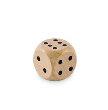 Logo trade promotional item photo of: Schima wooden dice 3cm dia