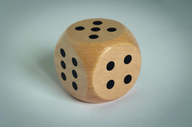 Logotrade promotional item image of: Schima wooden dice 5cm dia
