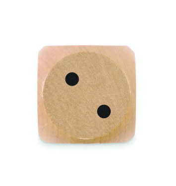 Logo trade promotional merchandise picture of: Schima wooden dice 5cm dia