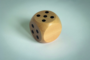 Logo trade promotional products image of: Schima wooden dice 5cm dia