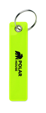 Logo trade promotional items image of: Reflective key ring in PVC