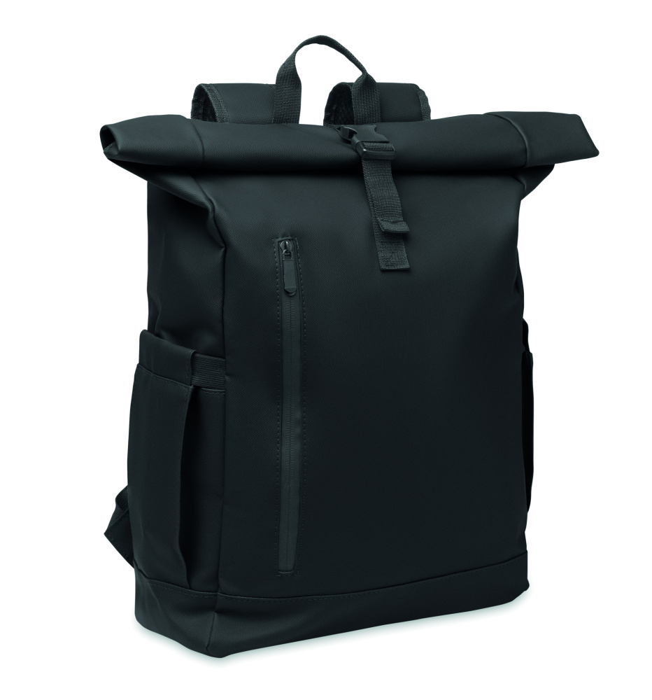Logotrade advertising product image of: Rolltop laptop rucksack 600D