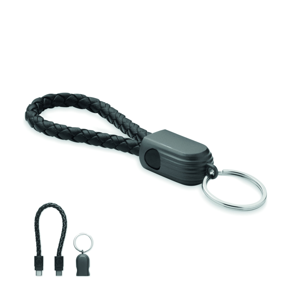 Logo trade promotional gifts picture of: Key ring loop cable type-C