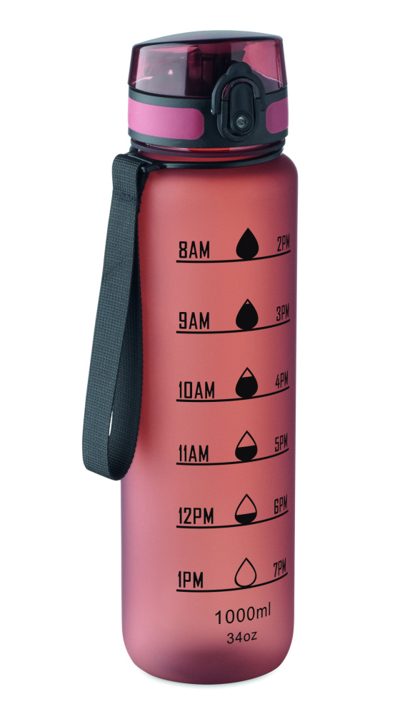 Logotrade promotional giveaway image of: Sports water bottle RPET 1L