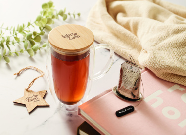 Logo trade promotional giveaway photo of: Double wall glass mug 450ml