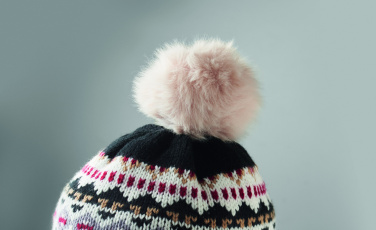 Logo trade business gift photo of: Knitted beanie with ear flap