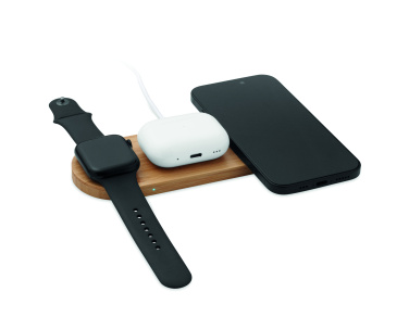 Logo trade corporate gifts picture of: 3 in 1 15W wireless charger