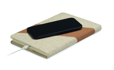Logotrade promotional gift picture of: A5 notebook with 15W charger