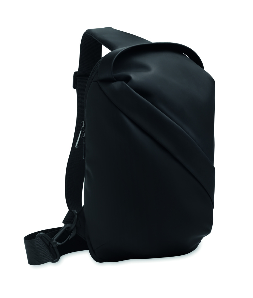Logo trade promotional giveaways image of: Cross chest bag in soft PU