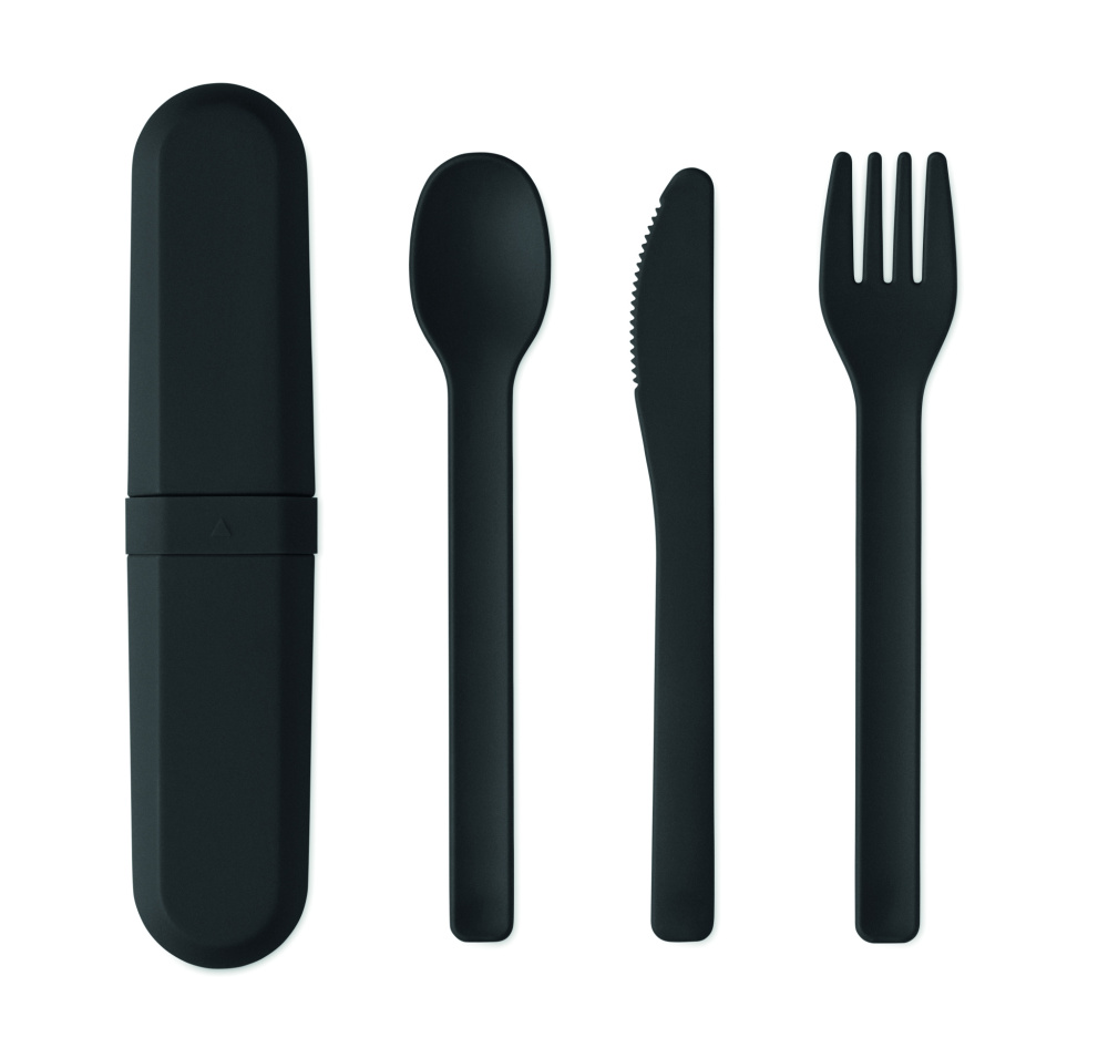 Logotrade corporate gift picture of: Cutlery set and case in PLA