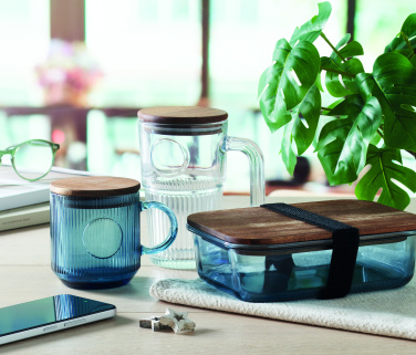 Logotrade promotional merchandise photo of: Ribbed glass mug 300ml