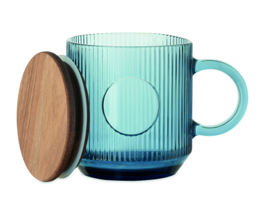 Logotrade promotional gift picture of: Ribbed glass mug 300ml