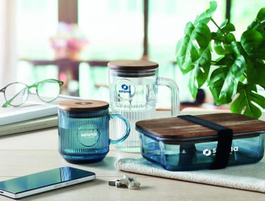 Logotrade corporate gifts photo of: Ribbed glass mug 300ml