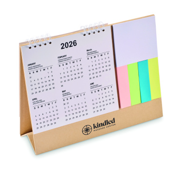 Logo trade promotional merchandise image of: Desk calendar with memo pad