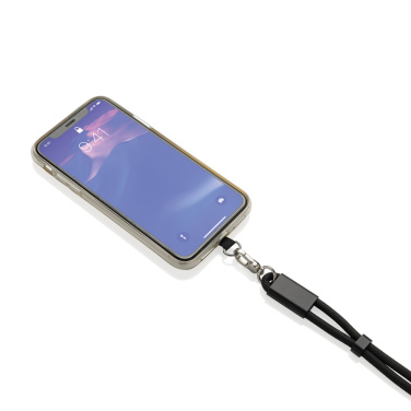 Logotrade promotional item picture of: LoopAmp RCS RPET adjustable phone wrist strap 60W cable