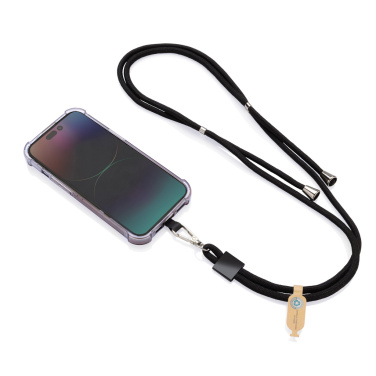 Logo trade promotional gifts image of: CarryLoop RCS recycled PET adjustable phone holder lanyard