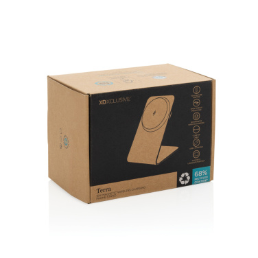 Logotrade promotional giveaway image of: Terra aluminium 15W magnetic wireless charging phone stand