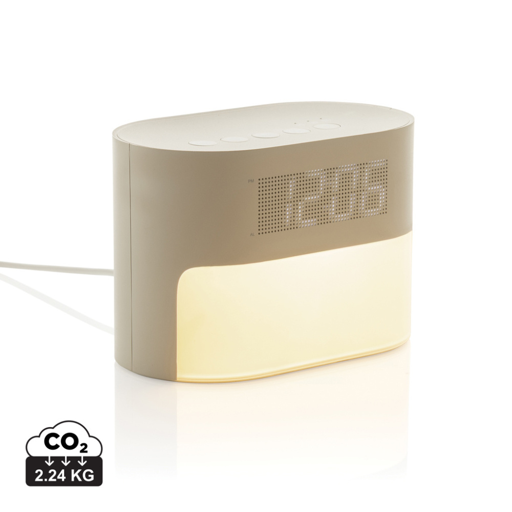 Logotrade advertising products photo of: LumaRise RCS reycled plastic white noise alarm clock