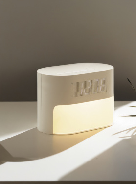 Logotrade promotional giveaway picture of: LumaRise RCS reycled plastic white noise alarm clock