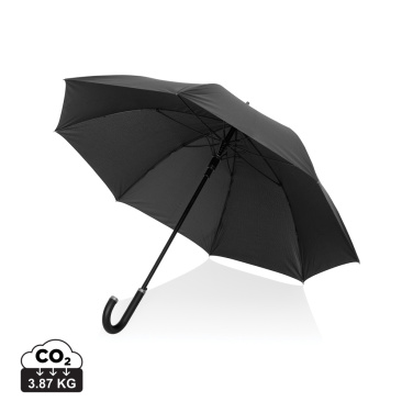 Logo trade promotional gifts image of: Swiss Peak Vero Aware™ RPET 25” umbrella w luxe handle
