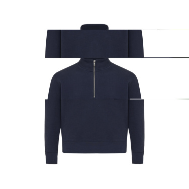 Logo trade promotional giveaways image of: IQONIQ Elgon recycled cotton quarter zip sweater