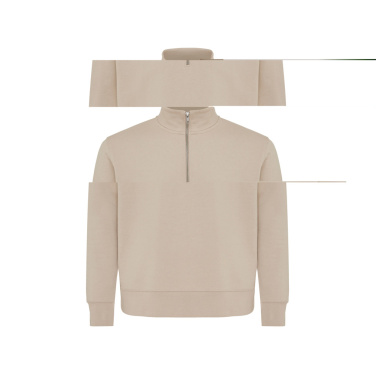 Logo trade promotional merchandise picture of: IQONIQ Elgon recycled cotton quarter zip sweater