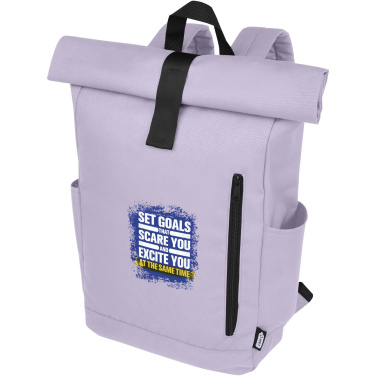 Logo trade promotional gift photo of: Byron 15.6" GRS RPET roll-top backpack 18L