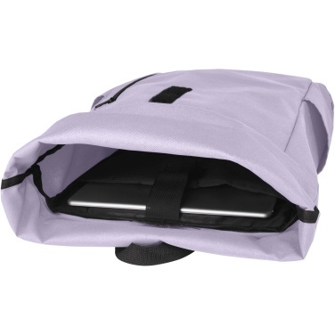 Logo trade promotional merchandise image of: Byron 15.6" GRS RPET roll-top backpack 18L