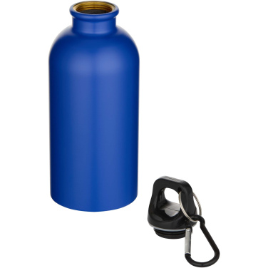 Logotrade advertising product image of: Oregon 400 ml matte RCS recycled single wall stainless steel water bottle with carabiner