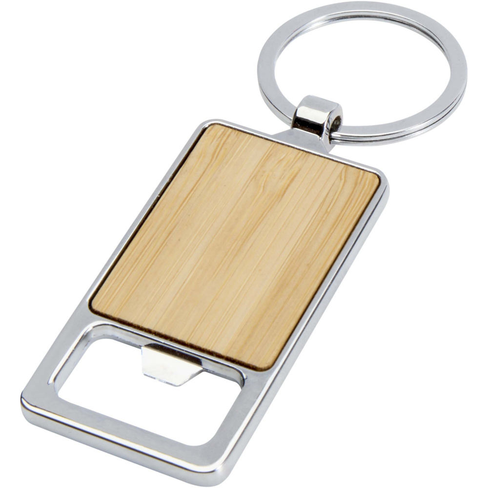 Logo trade advertising products image of: Snapper bamboo keychain with bottle opener