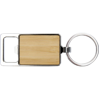 Logo trade promotional gifts picture of: Snapper bamboo keychain with bottle opener