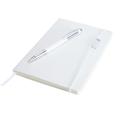 Logo trade corporate gifts picture of: Legato Elegance A5 hard cover notebook and rollerball pen set