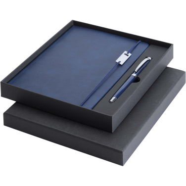Logo trade promotional product photo of: Legato Elegance A5 hard cover notebook and rollerball pen set