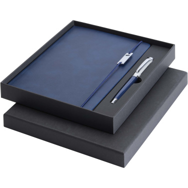 Logo trade corporate gift photo of: Legato Elegance A5 hard cover notebook and rollerball pen set