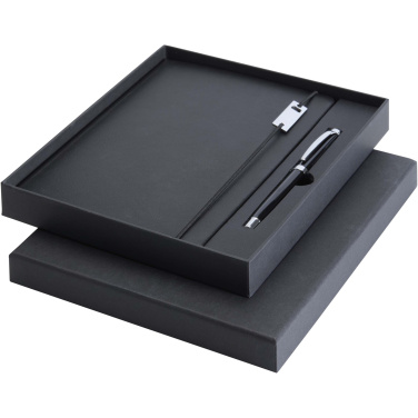 Logo trade advertising product photo of: Legato Elegance A5 hard cover notebook and rollerball pen set
