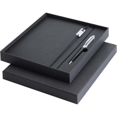 Logotrade business gifts photo of: Legato Elegance A5 hard cover notebook and rollerball pen set