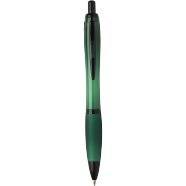 Logotrade business gift image of: Nash recycled plastic ballpoint pen with black trims (black ink)