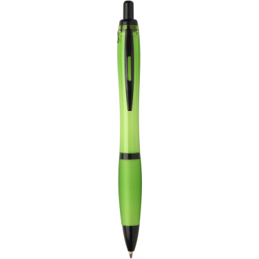 Logotrade promotional item picture of: Nash recycled plastic ballpoint pen with black trims (black ink)
