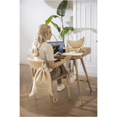 Logo trade corporate gift photo of: Bear GRS recycled sherpa drawstring backpack 9L