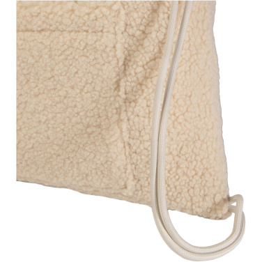 Logo trade promotional giveaway photo of: Bear GRS recycled sherpa drawstring backpack 9L