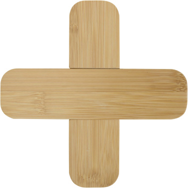 Logotrade promotional products photo of: Croc bamboo trivet - large