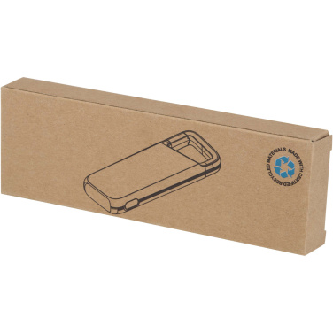 Logotrade promotional giveaway image of: Alkes 5000 mAh 12W recycled plastic water resistant power bank with carabiner
