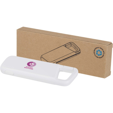 Logo trade corporate gift photo of: Alkes 5000 mAh 12W recycled plastic water resistant power bank with carabiner